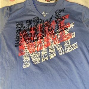 drifit light blue nike shirt